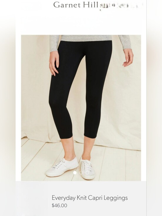 Garnet Hill Pants - Garnet Hill Everyday Capri Knit Leggings. Organic Cotton Large New Gorpcore